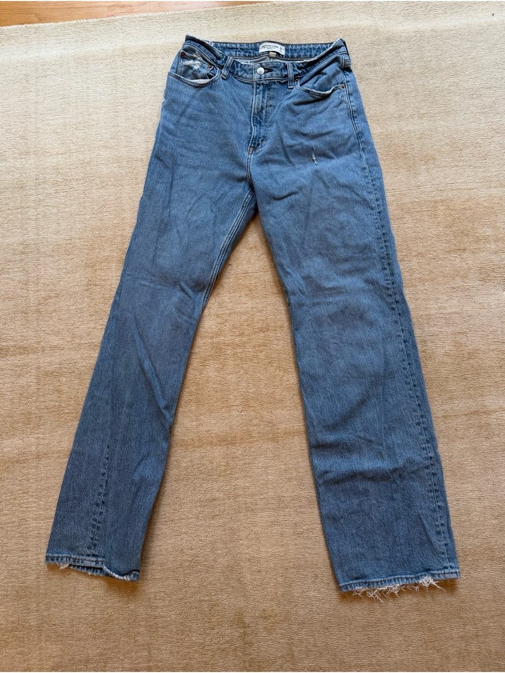 Abercrombie blue distressed jeans